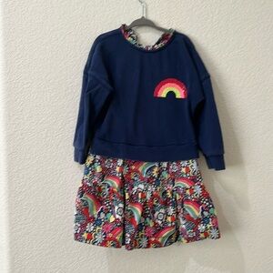 Mini Boden Rainbow Dress Size 4-5